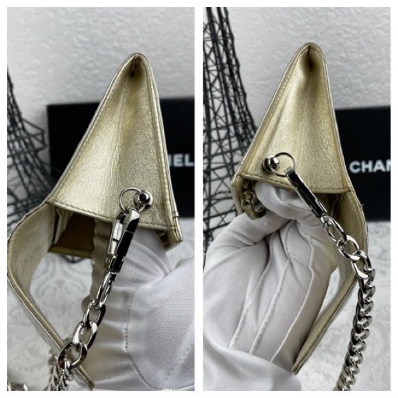 COPY - ✅CHANEL✅ RARE Authentic CC Logo Quilted Long Chain Wallet - Picture 10 of 15